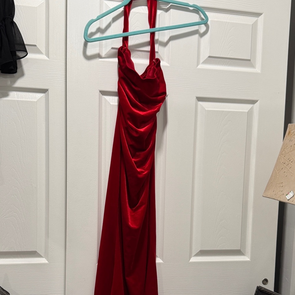 SHEIN Vibrant Red Backless Dress